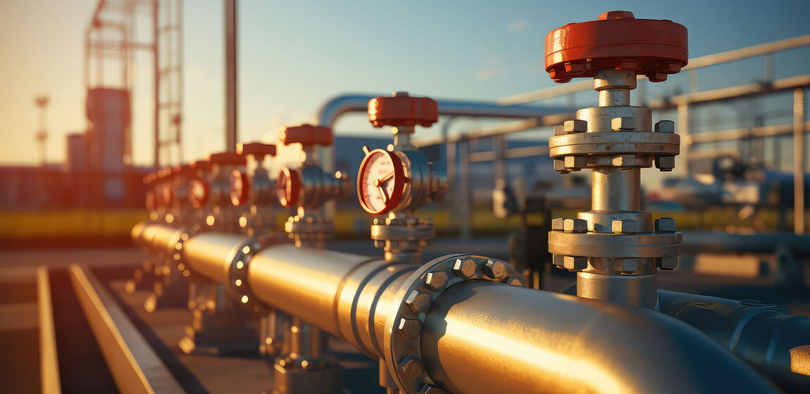 Das Motiv zeigt eine Gasleitung.