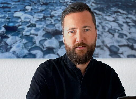 Marco Beiser an seinem Arbeitsplatz.